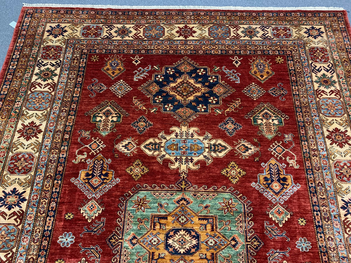 Super Kazak 9X12 Handmade Wool Rug # 12138