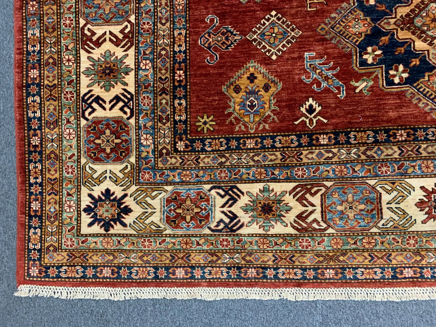 Super Kazak 9X12 Handmade Wool Rug # 12138