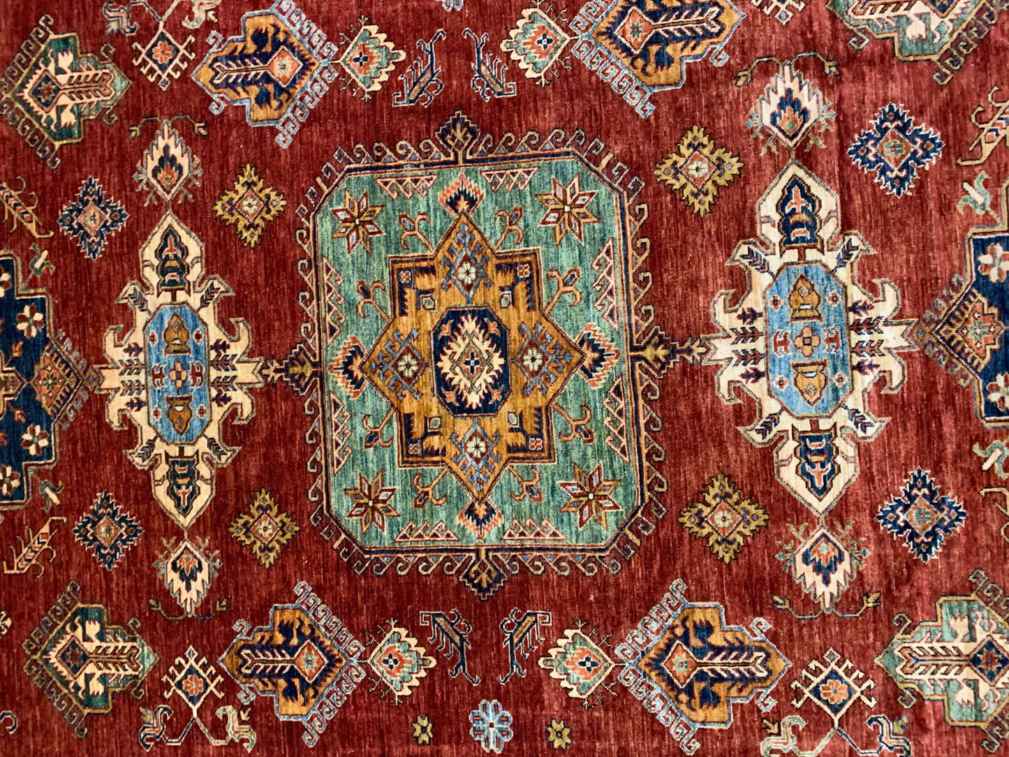 Super Kazak 9X12 Handmade Wool Rug # 12138