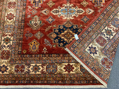 Super Kazak 9X12 Handmade Wool Rug # 12138