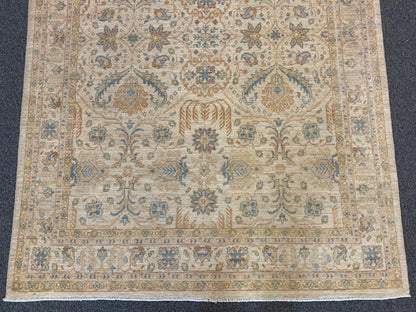 Beige/Light Blue Ziegler 5X7 Handmade Wool Rug # 9296