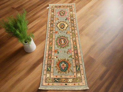 Oushak 2' 6"X8' Handmade Wool Runner Rug # 11913