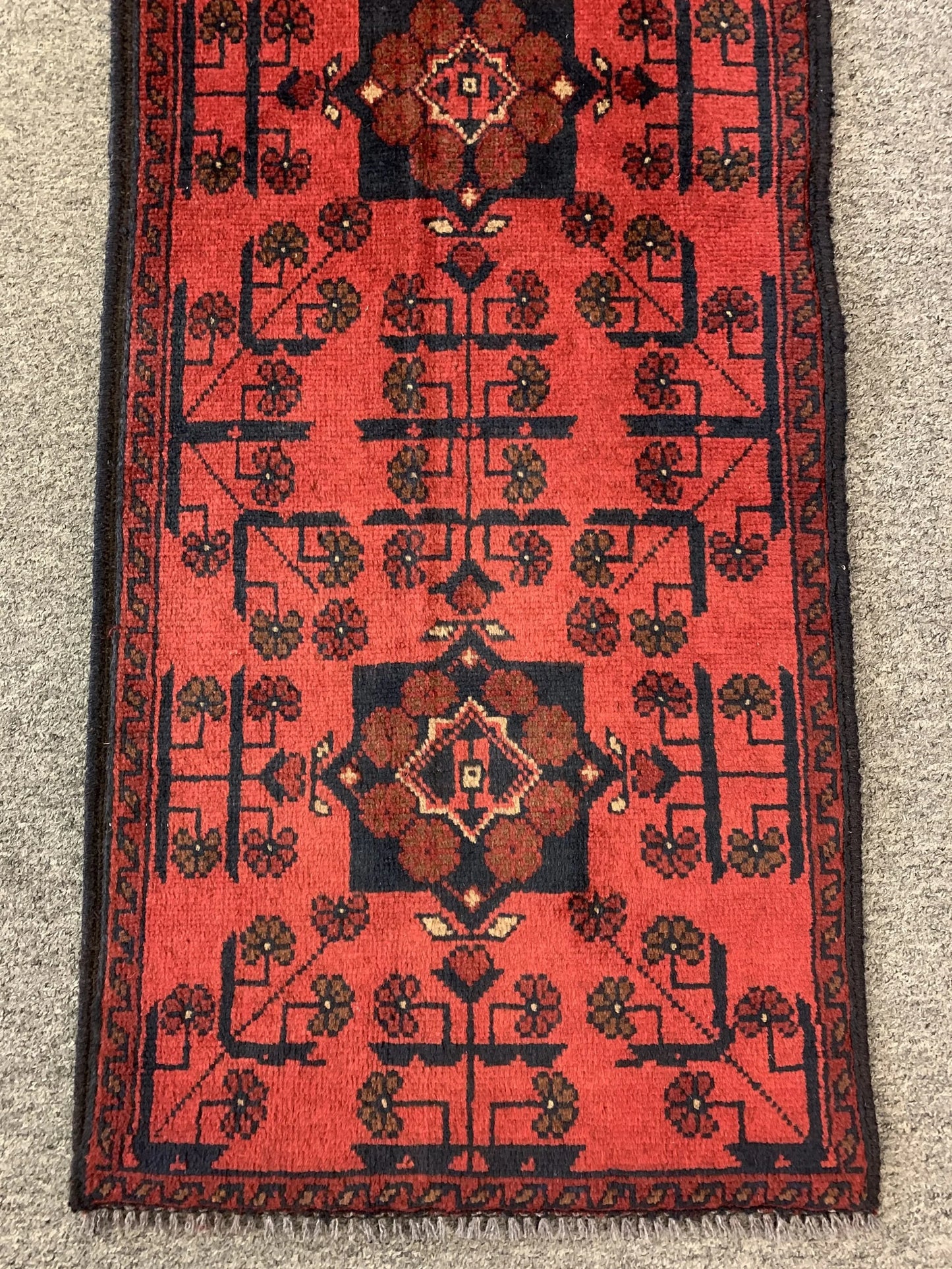 Khal Mohammadi 2X5 Handmade Wool Runner Rug # 12402