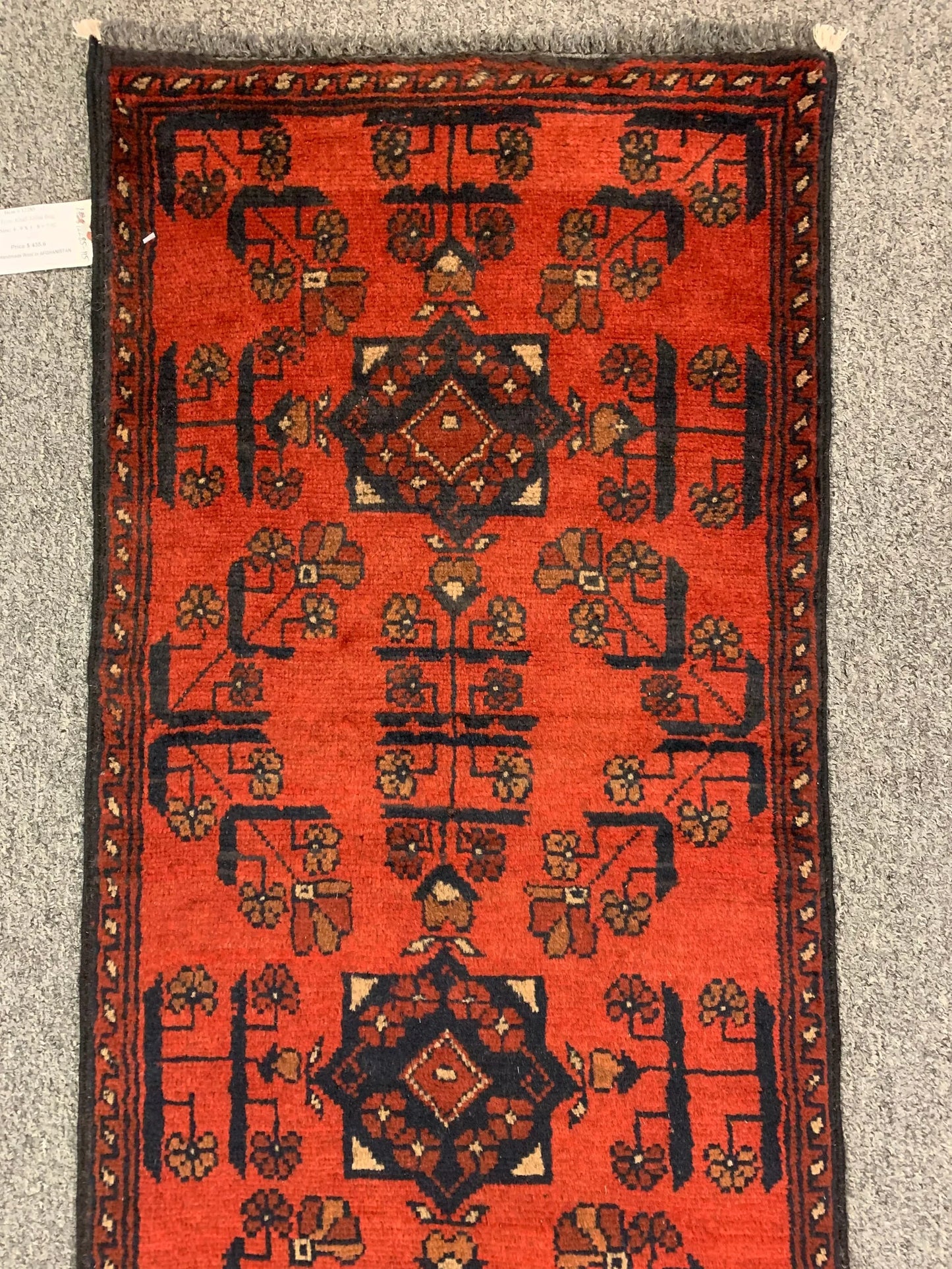 Khal Mohammadi 2X5 Handmade Wool Runner Rug # 12285