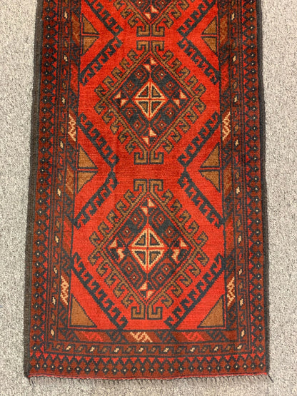 Khal Mohammadi 2X5 Handmade Wool Runner Rug # 12300