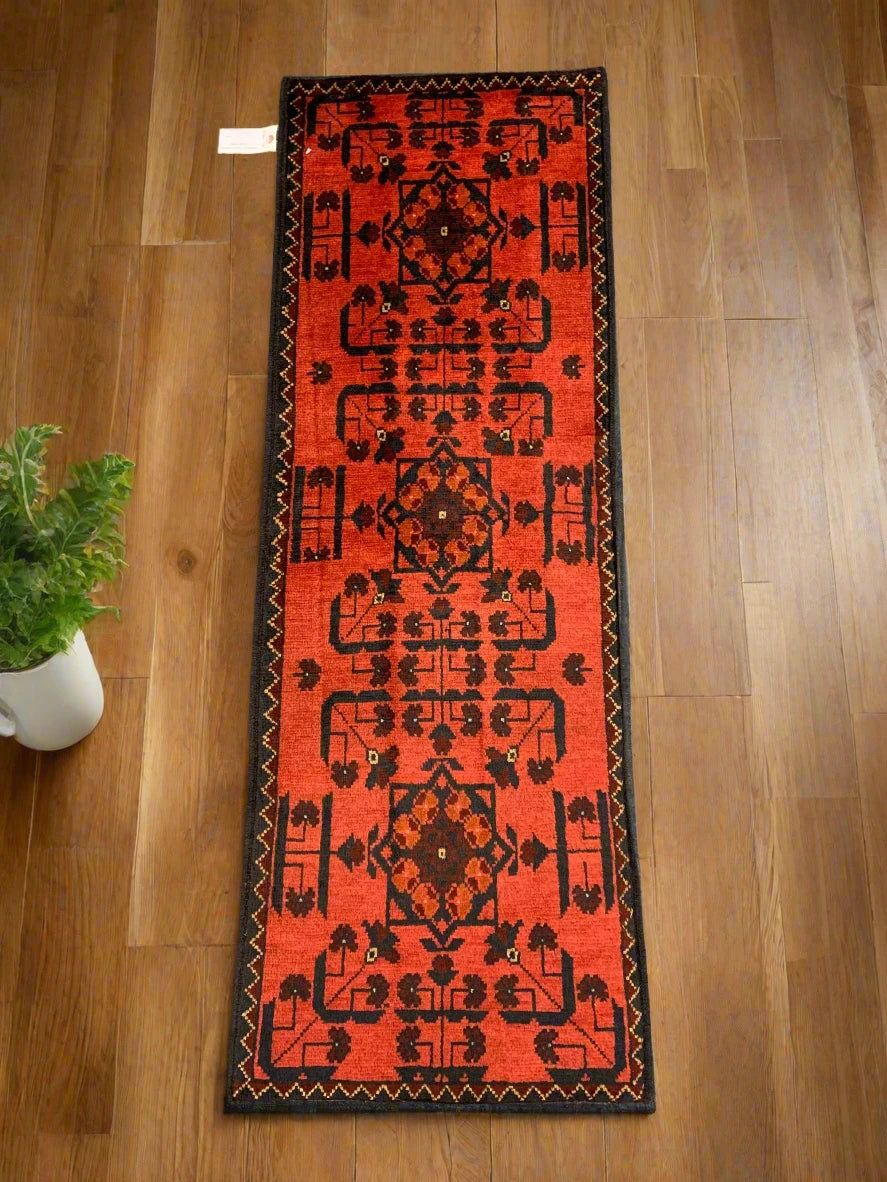 Khal Mohammadi 2X5 Handmade Wool Runner Rug # 12301