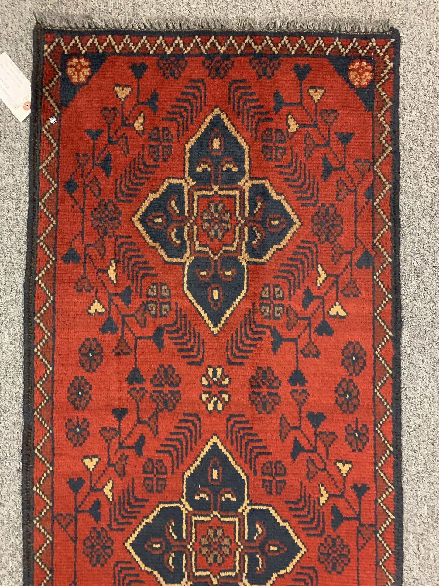 Khal Mohammadi 2X5 Handmade Wool Runner Rug # 12296