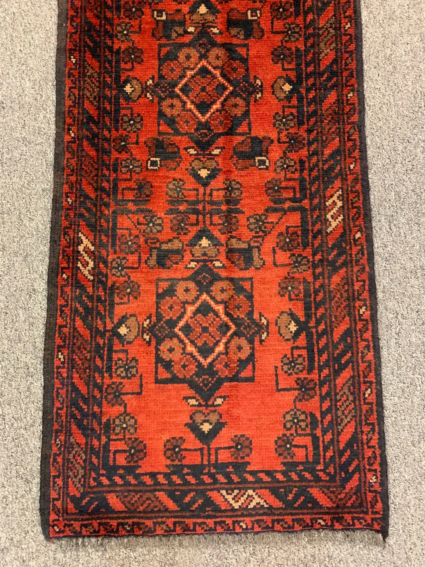 Khal Mohammadi 2X5 Handmade Wool Runner Rug # 12298