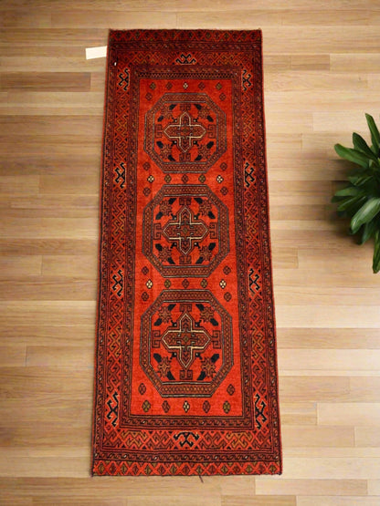 Runner 2X5 Khal Mohammadi Handmade Wool Rug # 12281