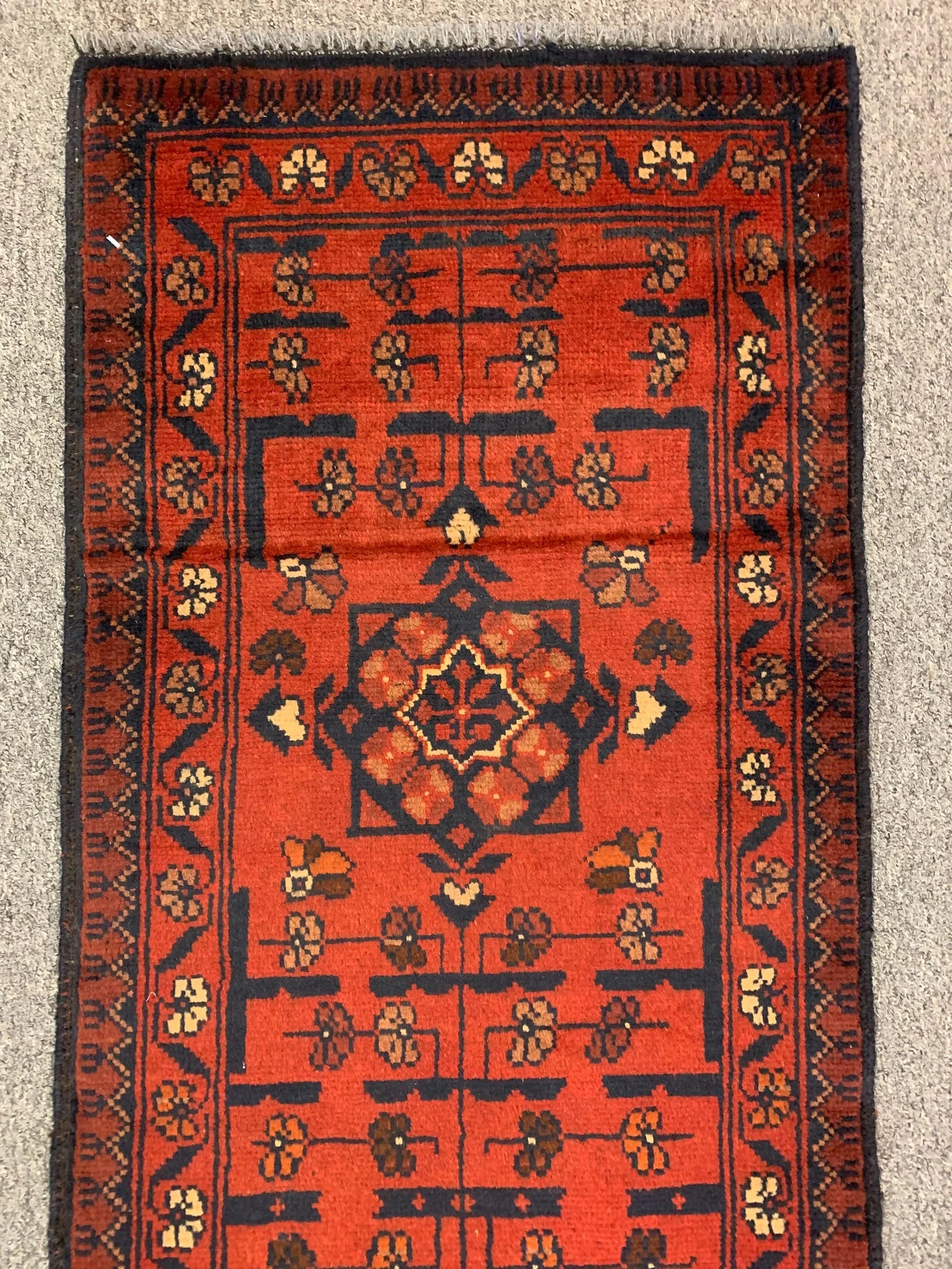 Khal Mohammadi 2X5 Handmade Wool Runner Rug # 12291