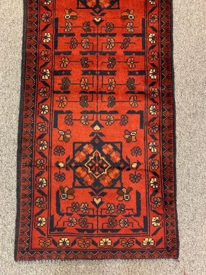 Khal Mohammadi 2X5 Handmade Wool Runner Rug # 12291