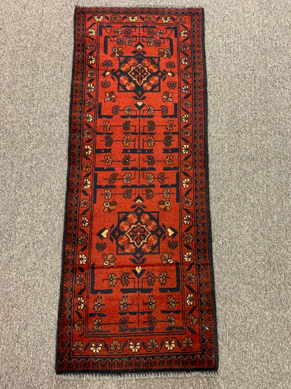 Khal Mohammadi 2X5 Handmade Wool Runner Rug # 12291