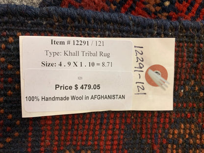 Khal Mohammadi 2X5 Handmade Wool Runner Rug # 12291