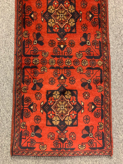 Khal Mohammadi 2X5 Handmade Wool Runner Rug # 12272