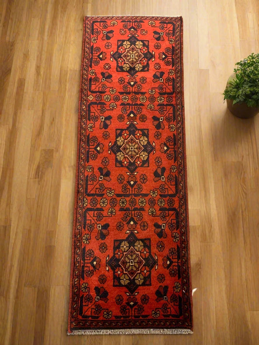 Khal Mohammadi 2X5 Handmade Wool Runner Rug # 12272