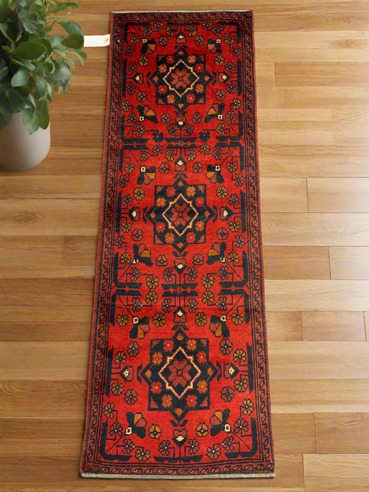 Khal Mohammadi 2X5 Handmade Wool Runner Rug # 12284