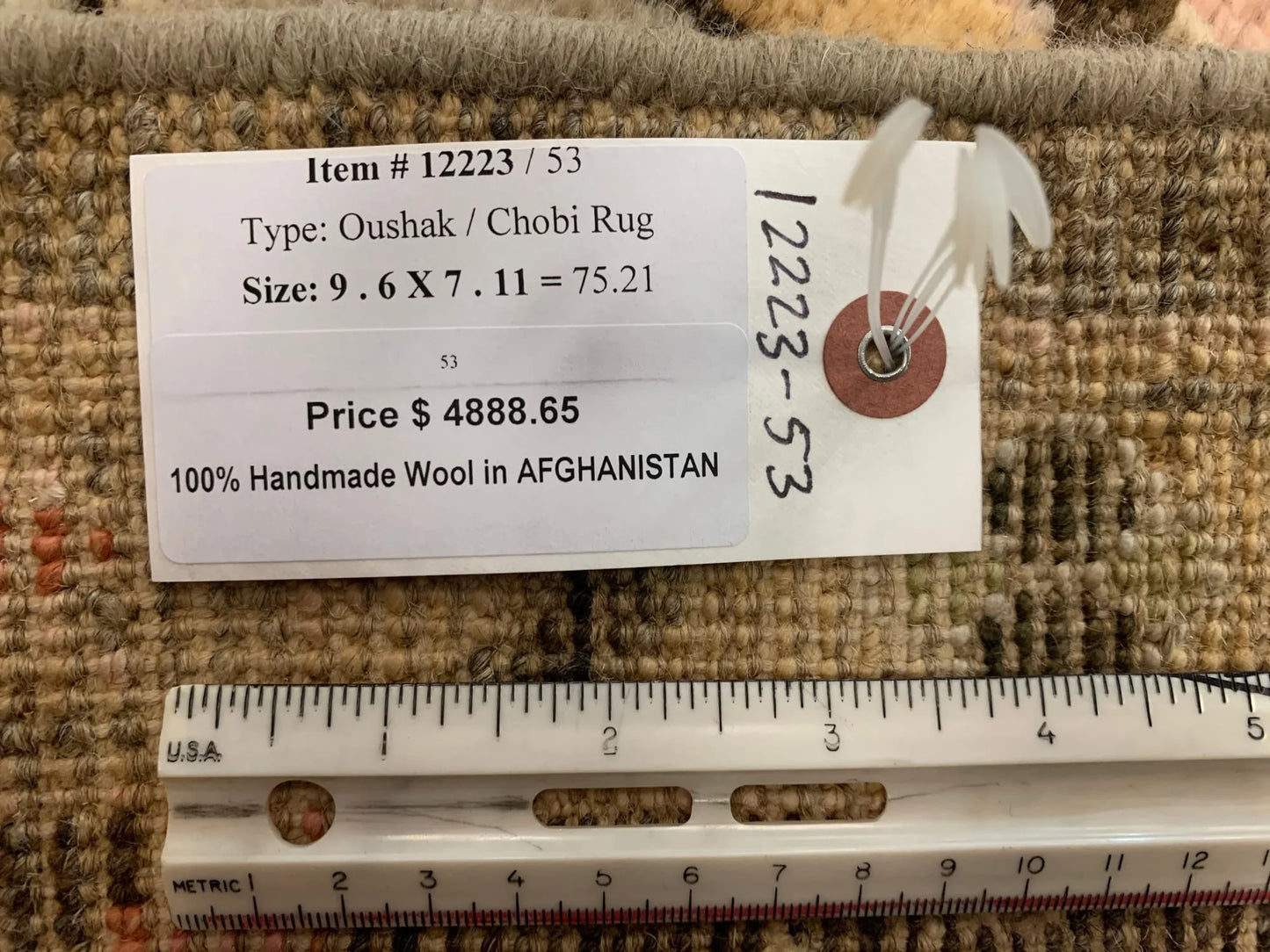 Gray 8X10 Oushak Turkish Handmade Wool Rug # 12223