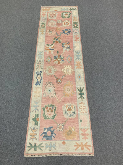 Oushak 2' 7"X9' Handmade Wool Runner Rug # 12241