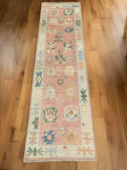 Oushak 2' 7"X9' Handmade Wool Runner Rug # 12241