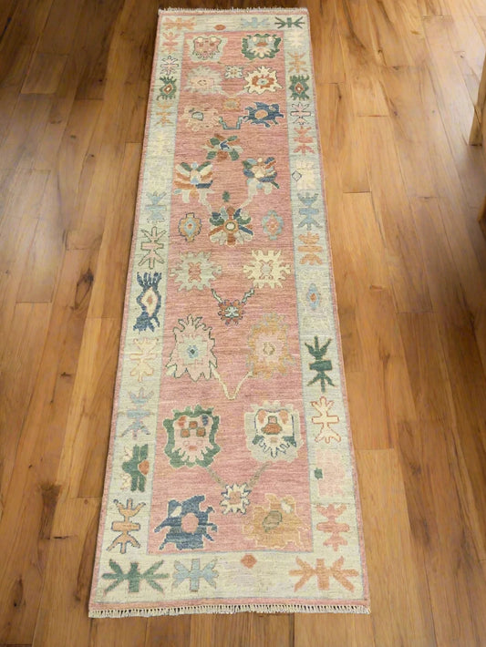 Oushak 2' 7"X9' Handmade Wool Runner Rug # 12241