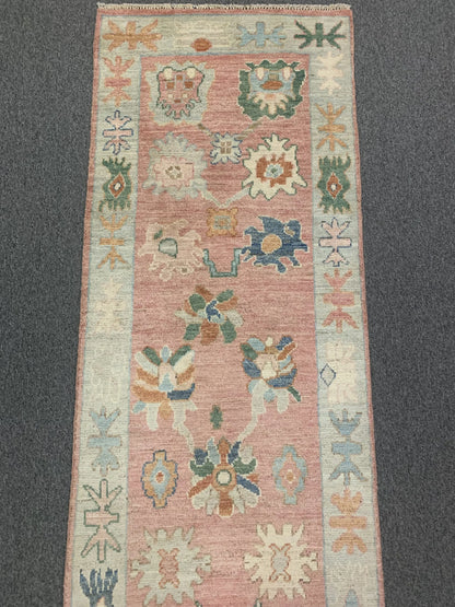 Oushak 2' 7"X9' Handmade Wool Runner Rug # 12241