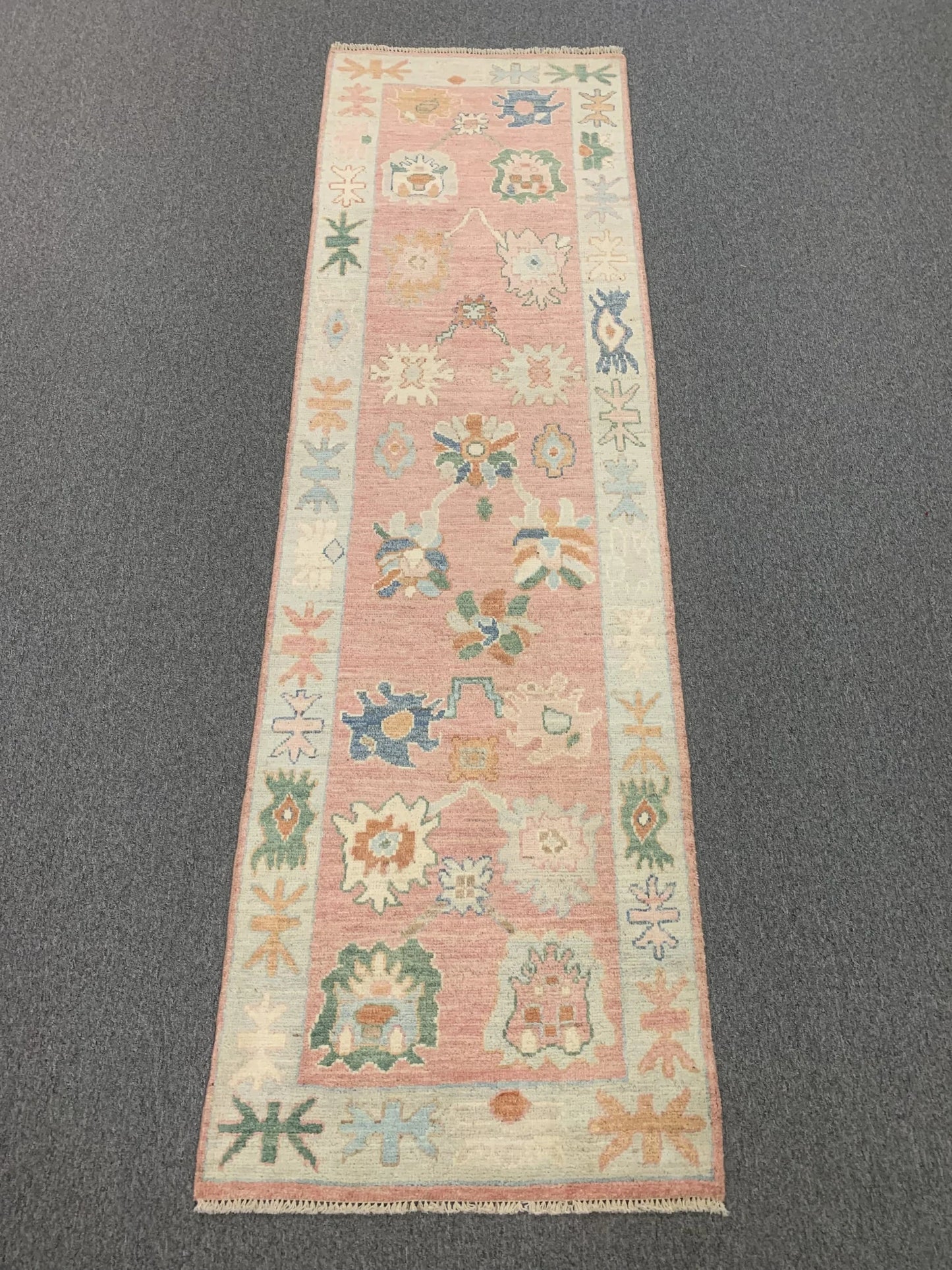 Oushak 2' 7"X9' Handmade Wool Runner Rug # 12241