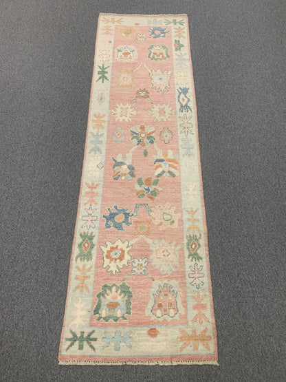 Oushak 2' 7"X9' Handmade Wool Runner Rug # 12241