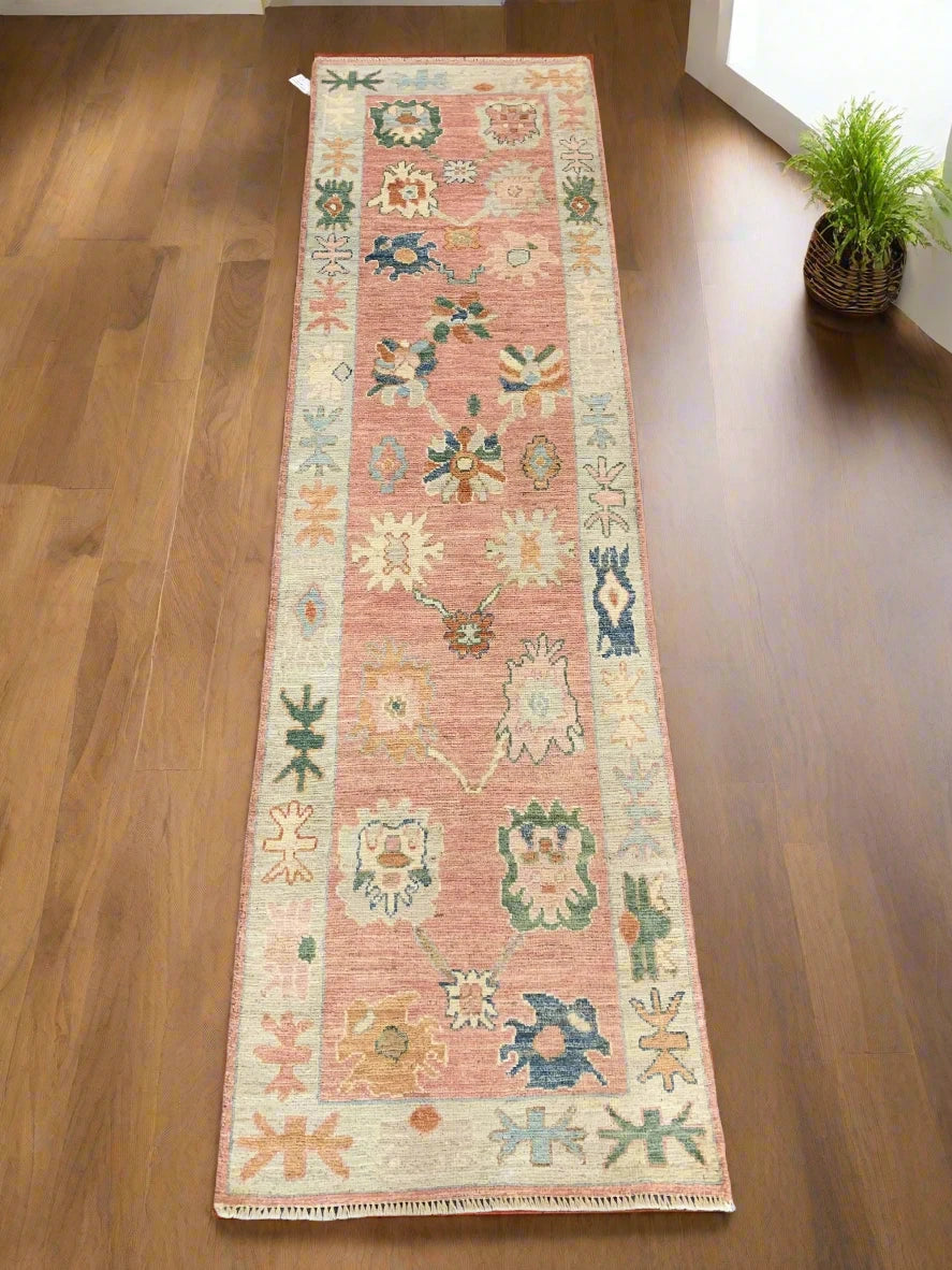 Oushak 2' 6"X9' Handmade Wool Runner Rug # 12242