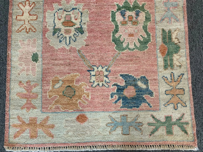 Oushak 2' 6"X9' Handmade Wool Runner Rug # 12242