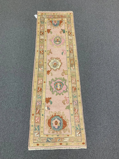 Oushak 2' 4"X8' Handmade Wool Runner Rug # 12246