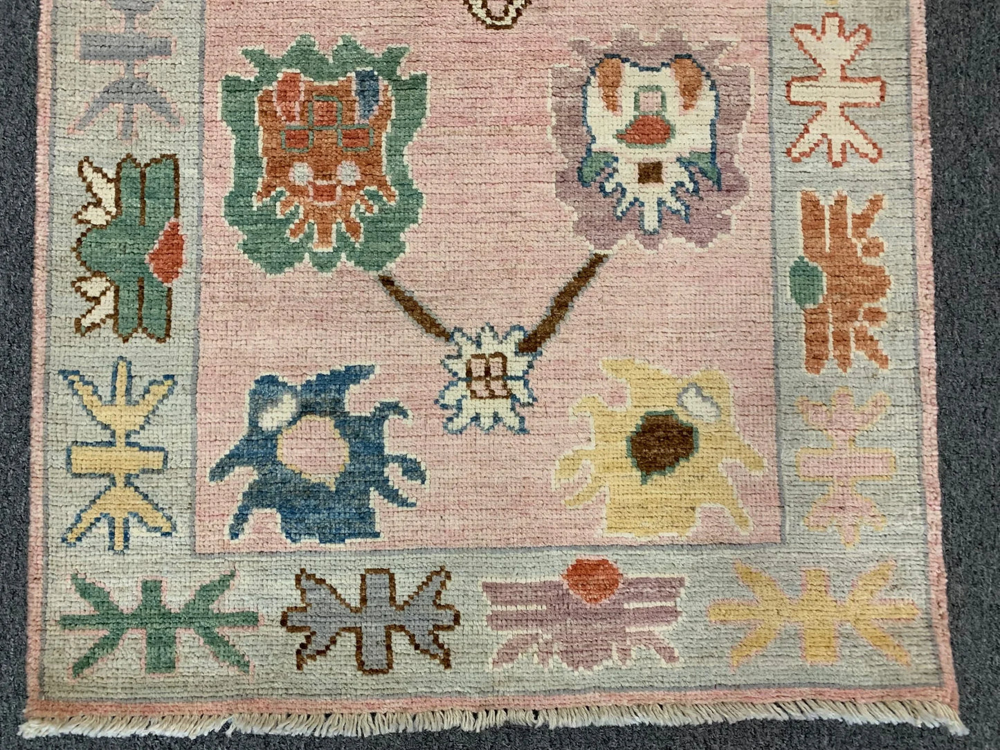 Oushak 2' 9"X12' Handmade Wool Runner Rug # 12239