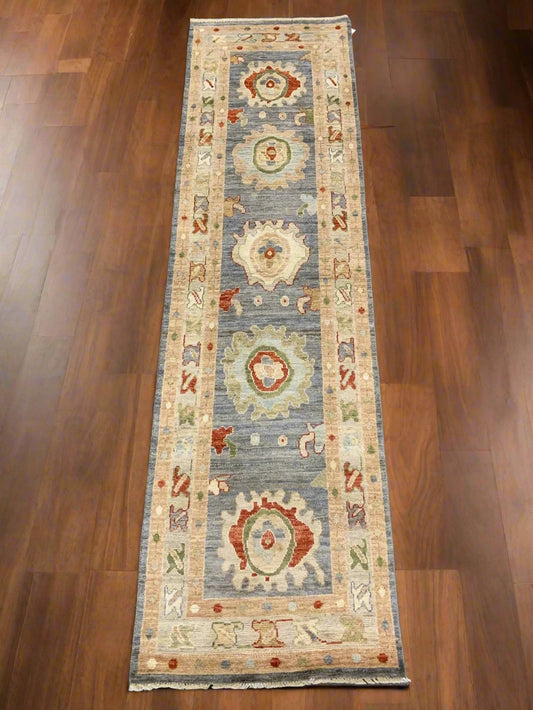 Oushak 2' 9"X10' Handmade Wool Runner Rug # 12240