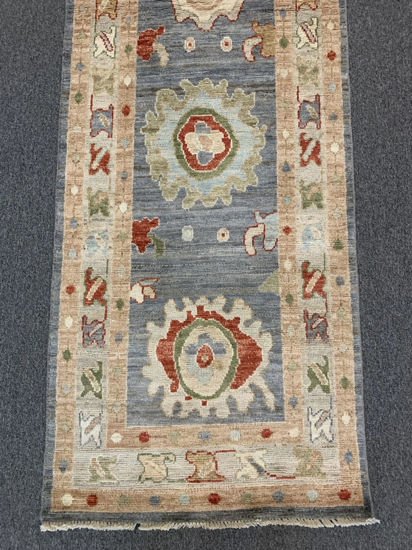 Oushak 2' 9"X10' Handmade Wool Runner Rug # 12240