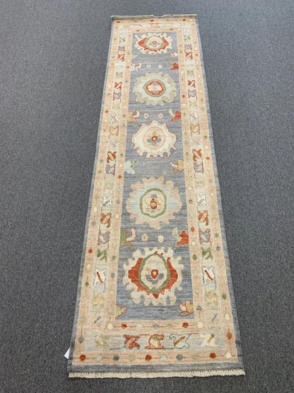 Oushak 2' 9"X10' Handmade Wool Runner Rug # 12240