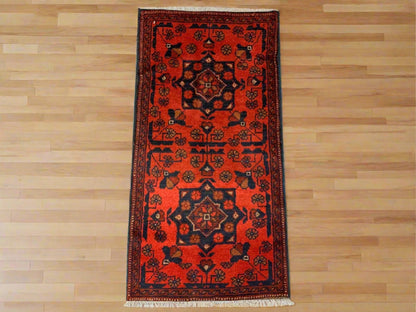 2 X 3 Khall Tribal Handmade Wool Rug # 12341