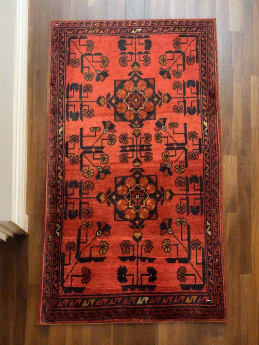 2 X 3 Khall Tribal Handmade Wool Rug # 12304