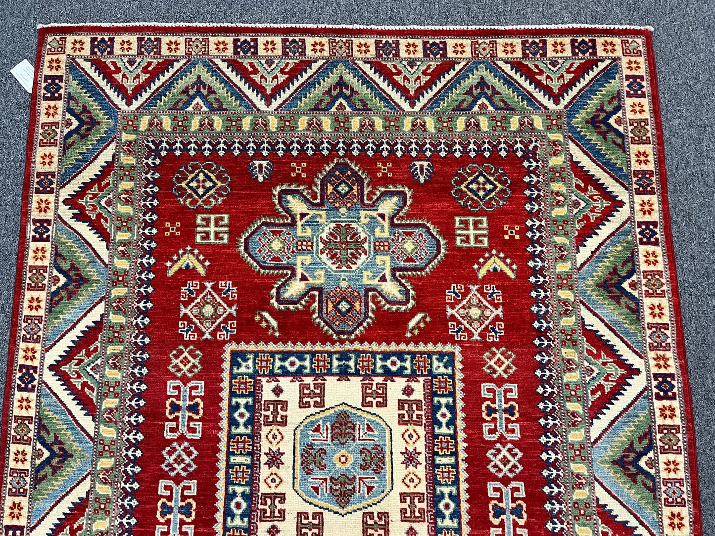 Kazak Red 5X7 Handmade Wool Rug # 12534