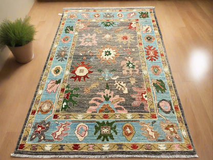 6X9 Oushak Turkish style Handmade Wool Rug # 11901