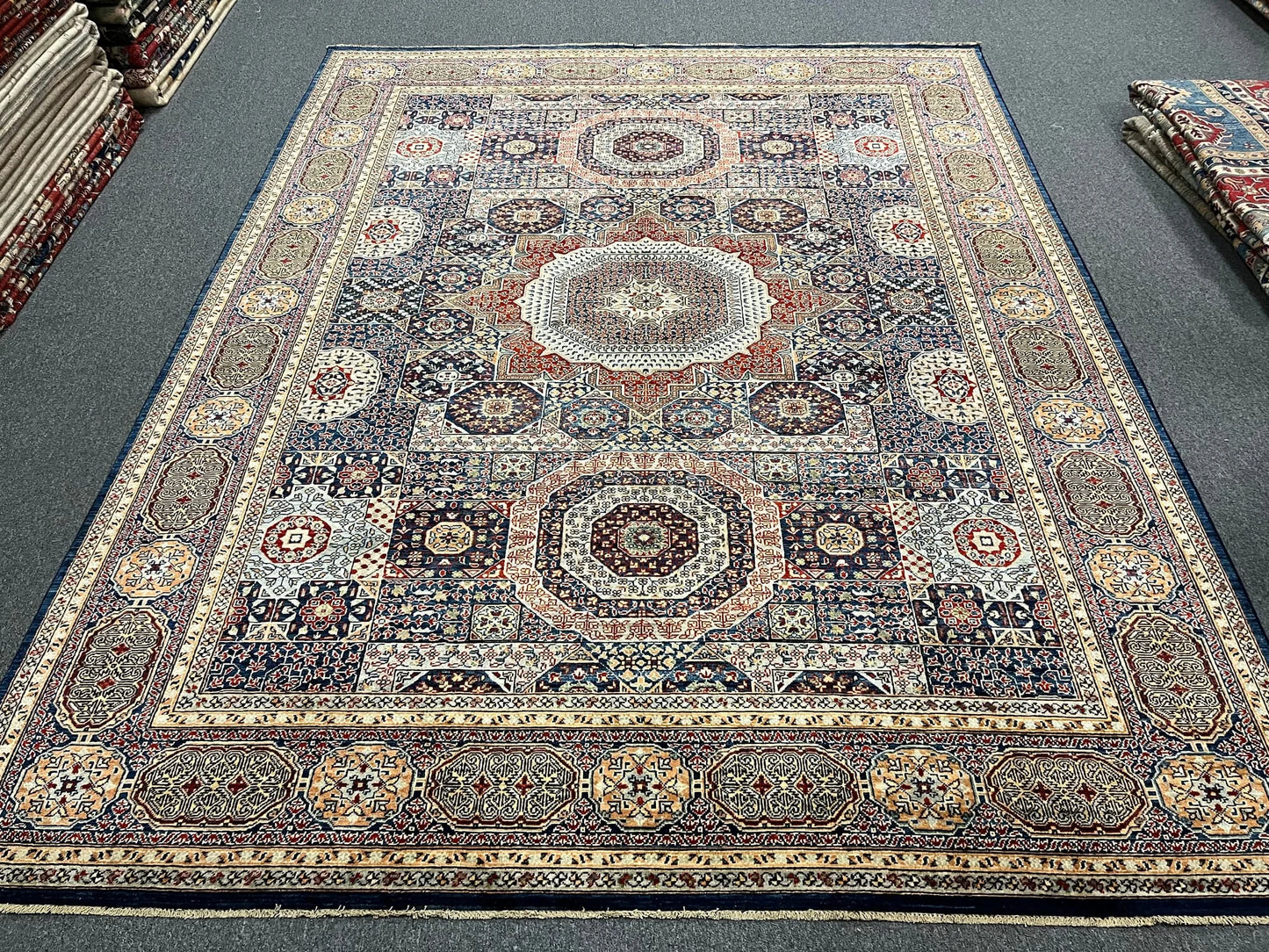 Mamluk 9X12 Multicolor handmade Wool Rug # 12815