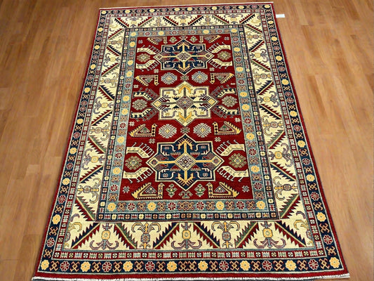 Kazak Red 6X8 Handmade Wool Rug # 12515