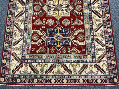 Kazak Red 6X8 Handmade Wool Rug # 12515