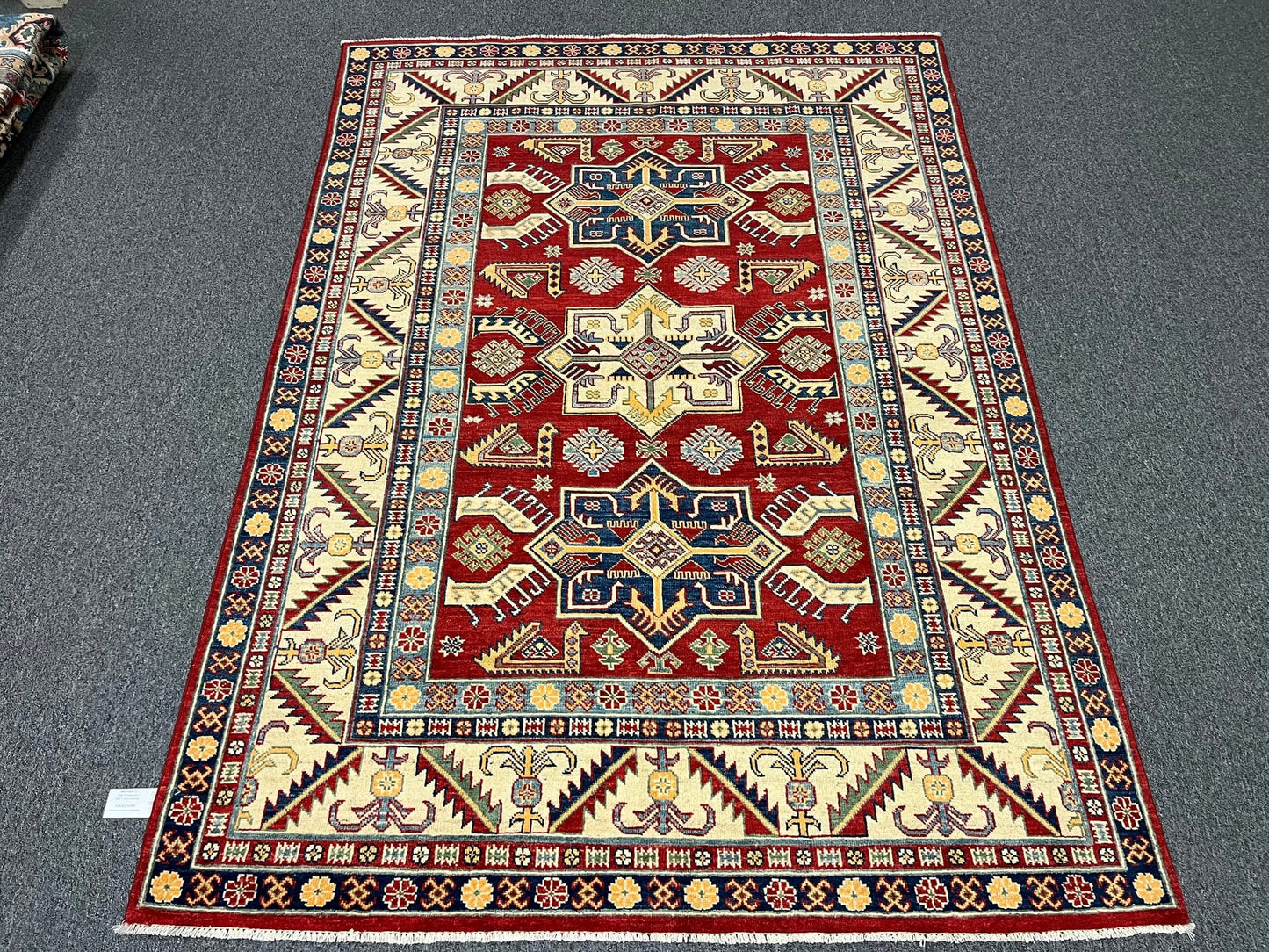 Kazak Red 6X8 Handmade Wool Rug # 12515