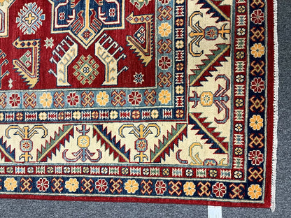 Kazak Red 6X8 Handmade Wool Rug # 12515