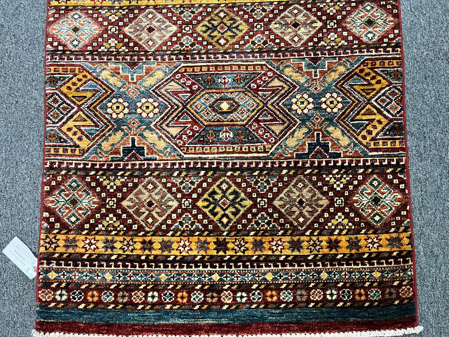 Runner Multicolor Khorjin 2' 9"X10' Handmade Wool Rug # 12907