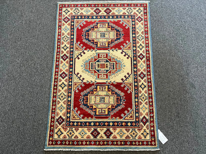 Kazak 3X4 Handmade Wool Rug # 12593