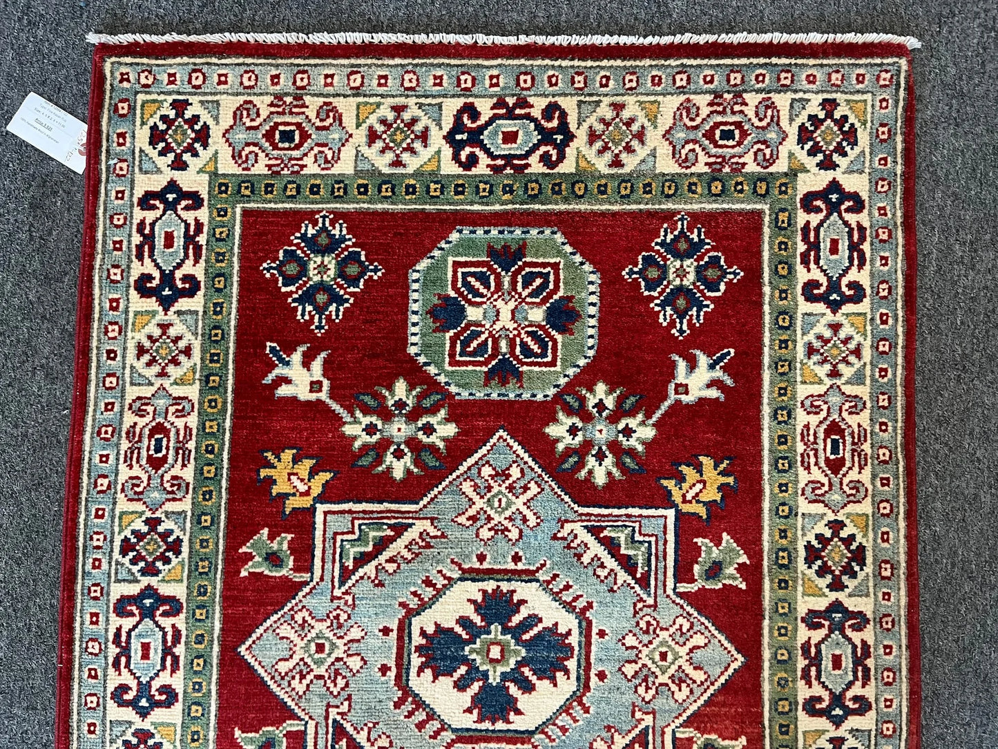 Kazak Red 3X4 Handmade Wool Rug # 12584