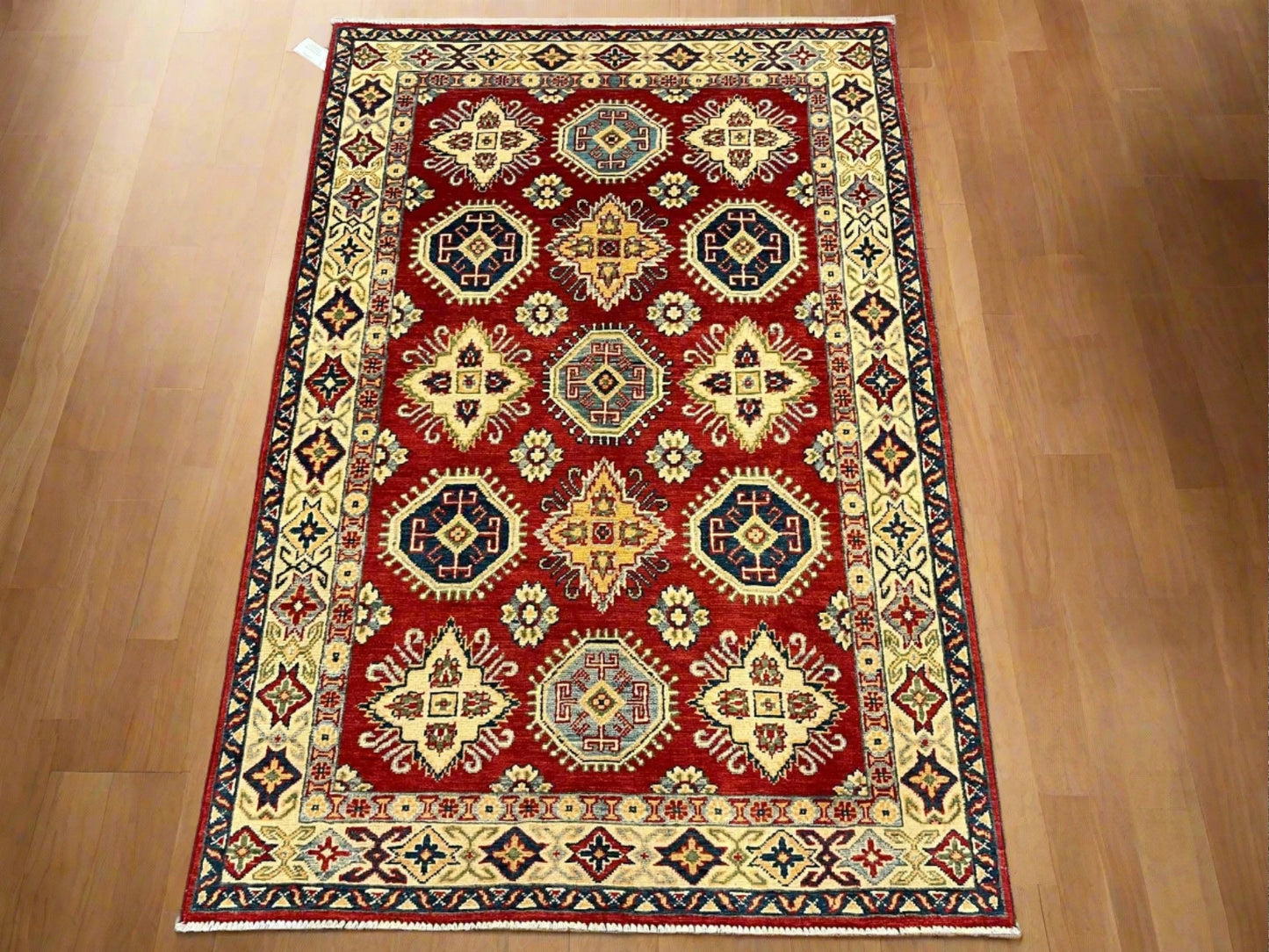 4X6 Kazak Handmade Wool Rug # 12526