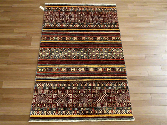 4X6 Khorjin Rug Handmade Wool # 12880