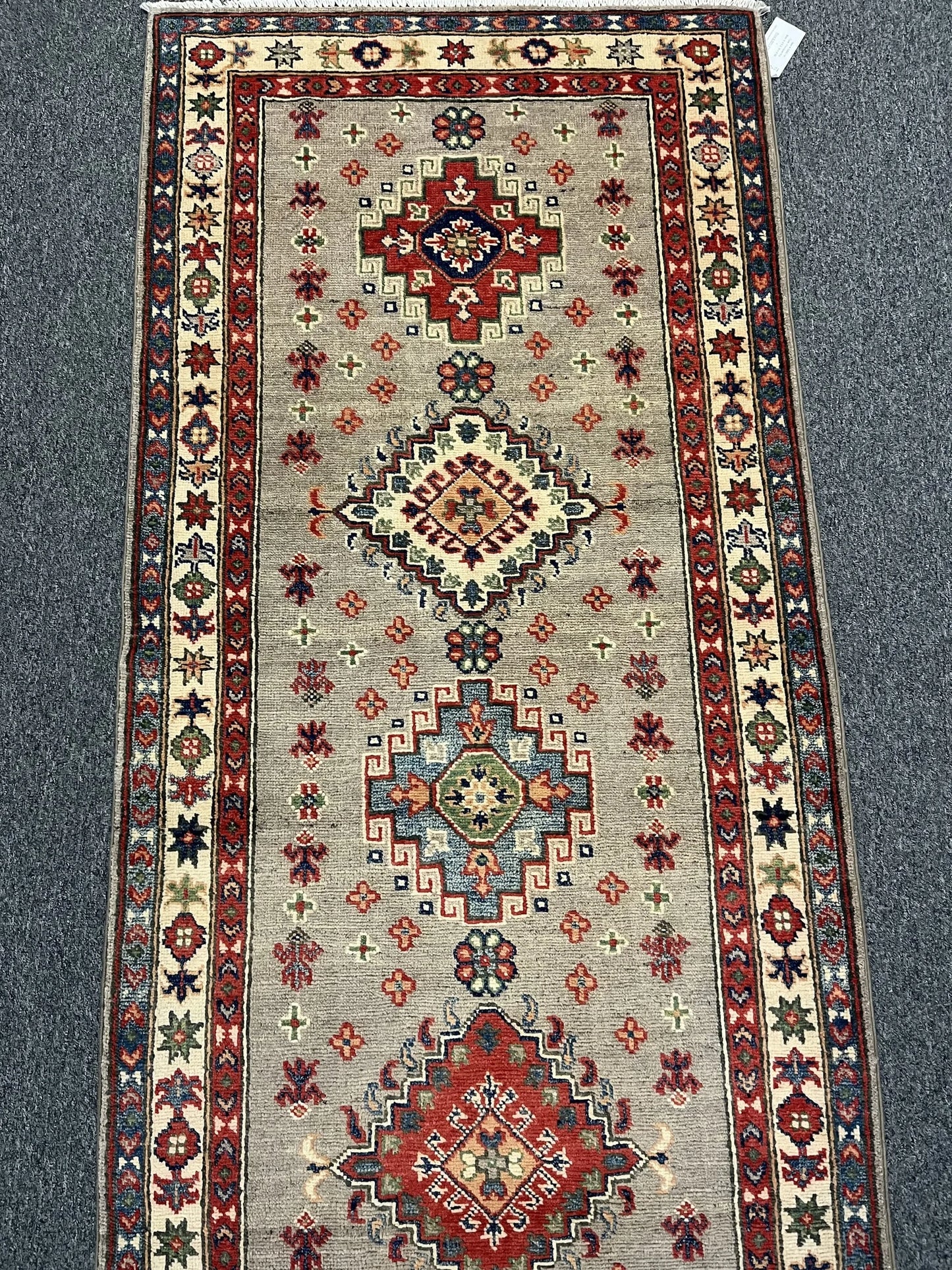 Kazak 2' 10"X10 Handmade Wool Runner Rug # 12502