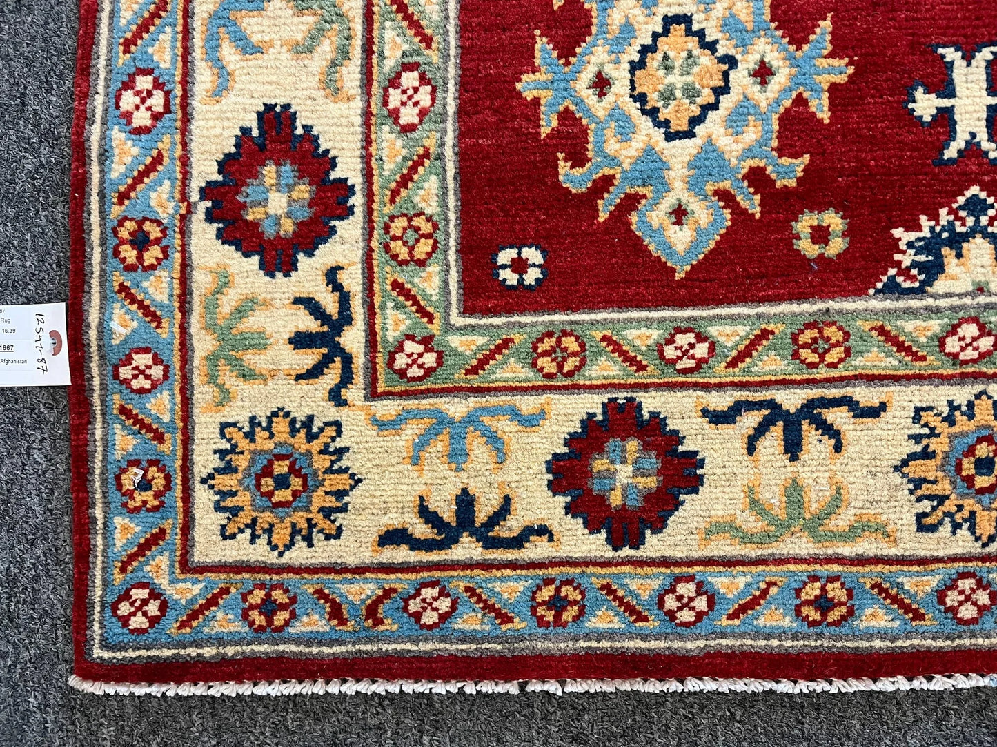 Kazak 3X5 Red Handmade Wool Rug # 12549